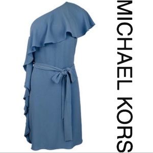 💰⬇️💍NWT! Michael Kors one shoulder ruffle dress